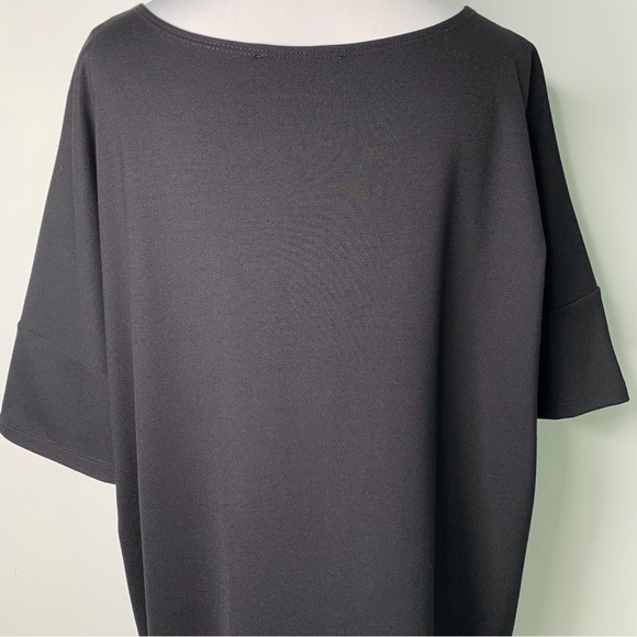 HATCH Women's Black Scoop Neck Mini Length Maternity T-Shirt Dress Size 2 Medium - Picture 2 of 11